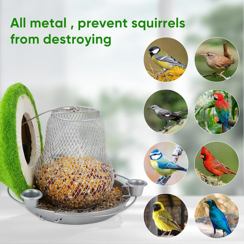 Mushroom Solar Bird Feeders