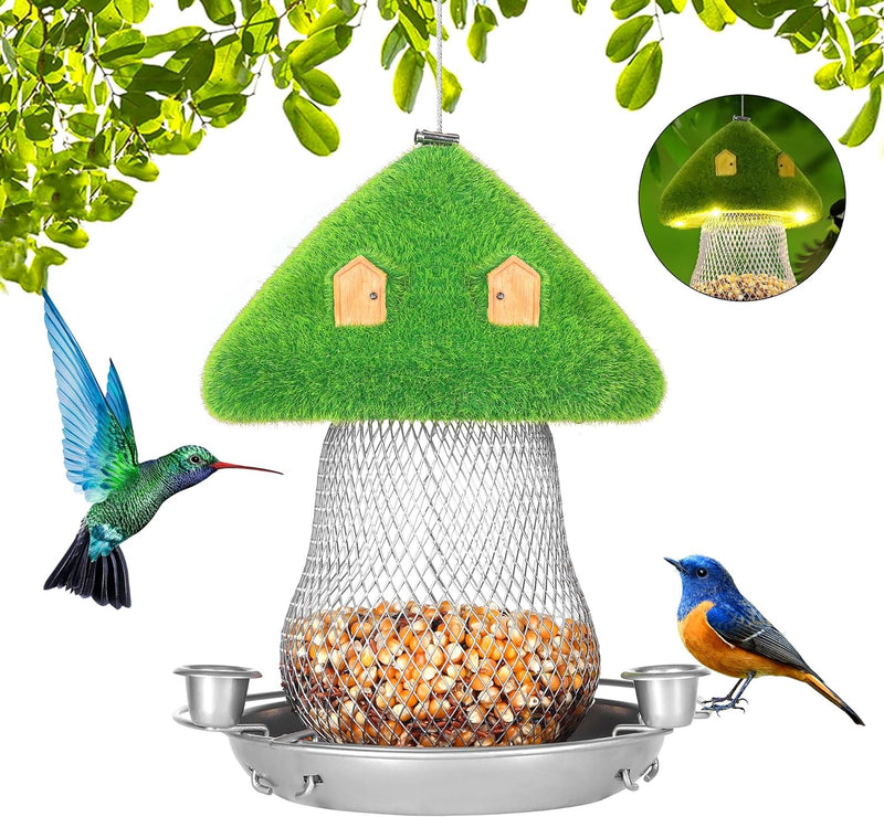 Mushroom Solar Bird Feeders