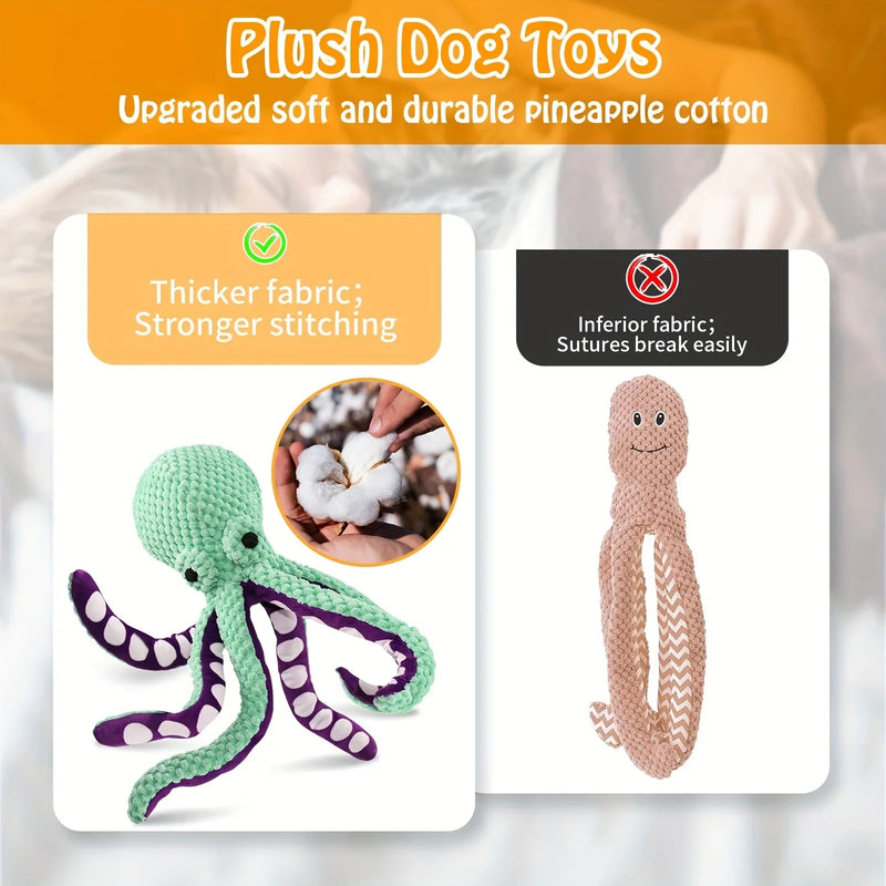 Octopus Plush Squeaky Dog Toys