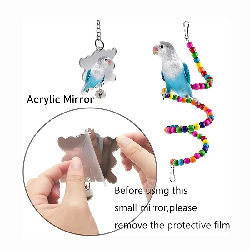 Complete Wood Parrot Toy Set