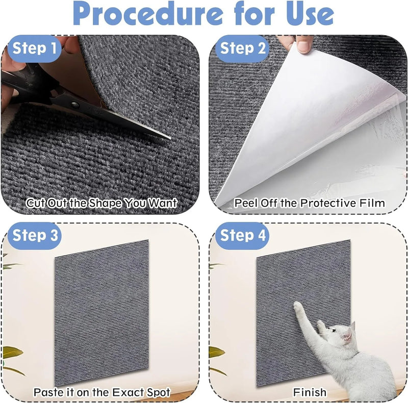 Cat Scratching Mat with Self-Adhesive Backing